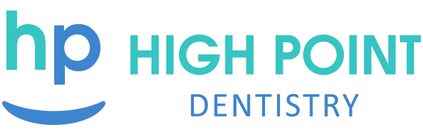 High Point Dentistry logo in green and blue